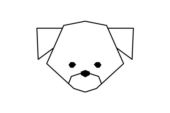 Download Polygon Dog Head Line Art - Dog Collection
