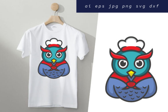 Download Owl Chef Illustration T-shirt Design - Illustration Collection