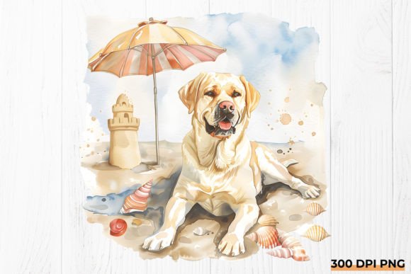 Download Summer Labrador Retriever Dog Beach PNG - Dog Collection