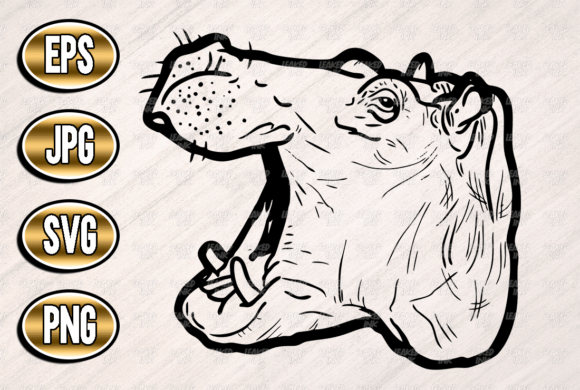 Download Hippo Illustration SVG - Illustration Collection