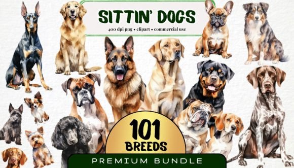 Download Dog Breed Clipart Bundle - Dog Collection