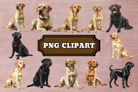 Download Labrador Retriever Dog Clipart Bundle - Dog Collection