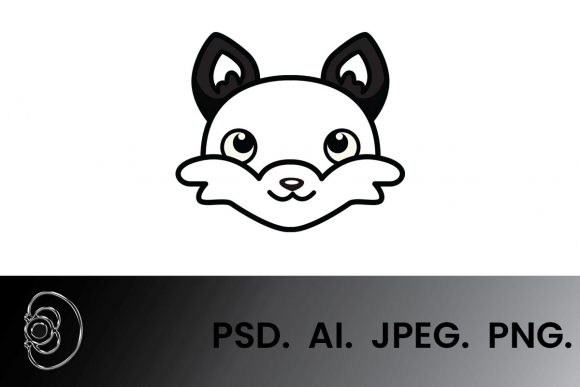 Download Greyscale Face Fox Vector Illustration - Illustration Collection