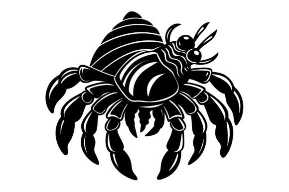 Download Cute Hermit Crab Silhouette Illustration - Illustration Collection