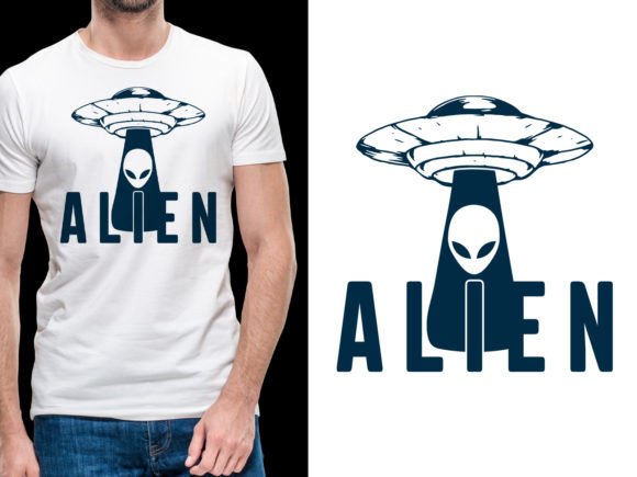 Download Alien Illustration Vector Tshirt Design - Illustration Collection