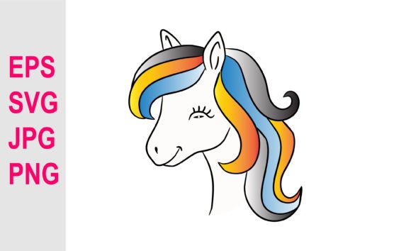 Download Cute Unicorn Vector Illustration SVG - Illustration Collection