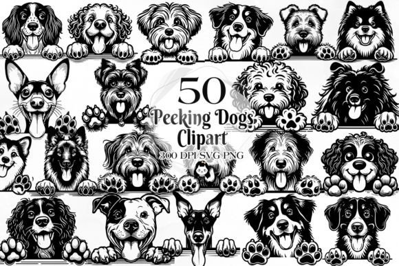Download 50 Peeking Dog Vector Art SVG PNG Part 4 - Dog Collection