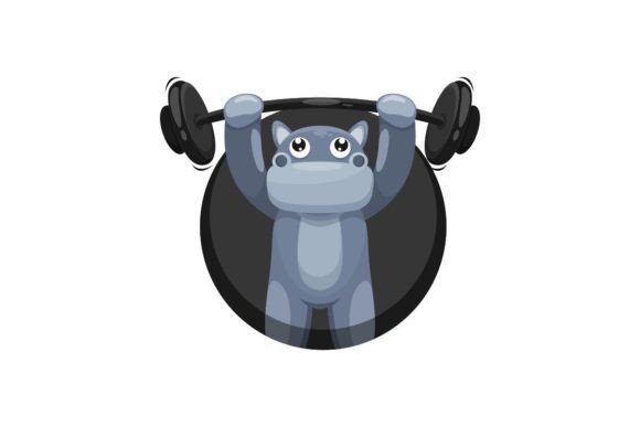 Download Cute Hippo Illustration Logo Design - Illustration Collection
