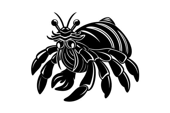 Download Cute Hermit Crab Silhouette Illustration - Illustration Collection