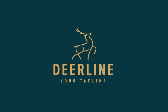 Download Deer Line Art Logo Illustration - Illustration Collection