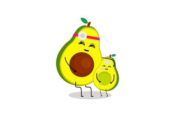 Download Kawaii Fruit Cute Avocado Illustration - Illustration Collection