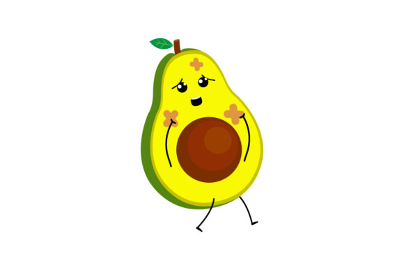 Download Kawaii Fruit Cute Avocado Illustration - Illustration Collection