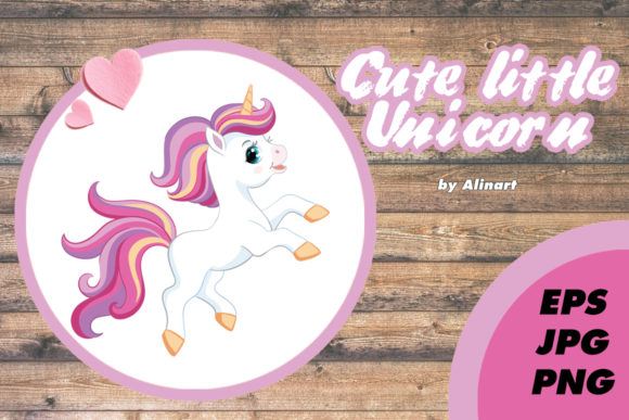 Download Little Cute Unicorn Vector Illustration - Illustration Collection