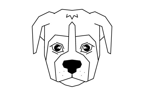 Download Polygon Dog Head Line Art - Dog Collection